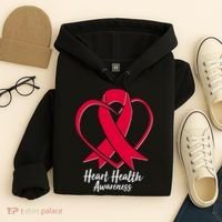 Heart Health Awareness Ribbon Hoodie thumb 4