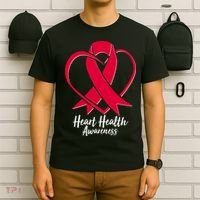 Heart Health Awareness Ribbon T-Shirt thumb 6