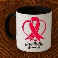 Heart Health Awareness Ribbon Coffee Mug thumb 2