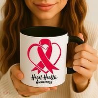 Heart Health Awareness Ribbon Coffee Mug thumb 3