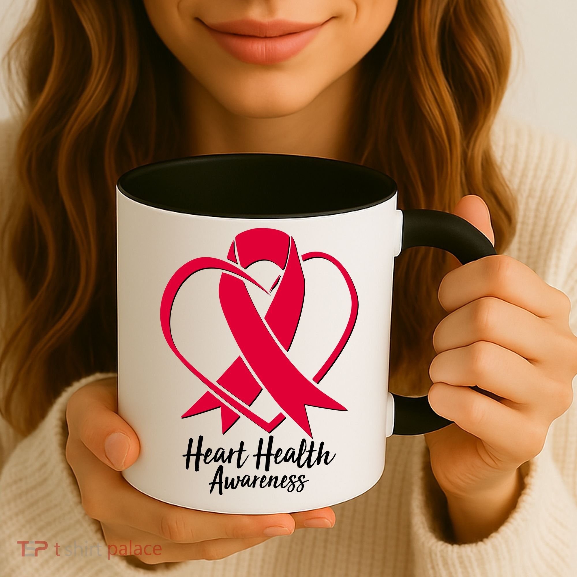 Heart Health Awareness Ribbon Coffee Mug