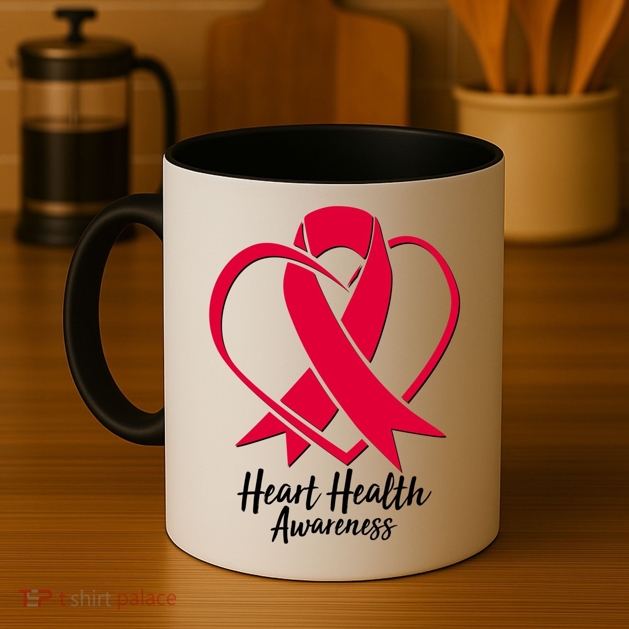 Heart Health Awareness Ribbon Coffee Mug