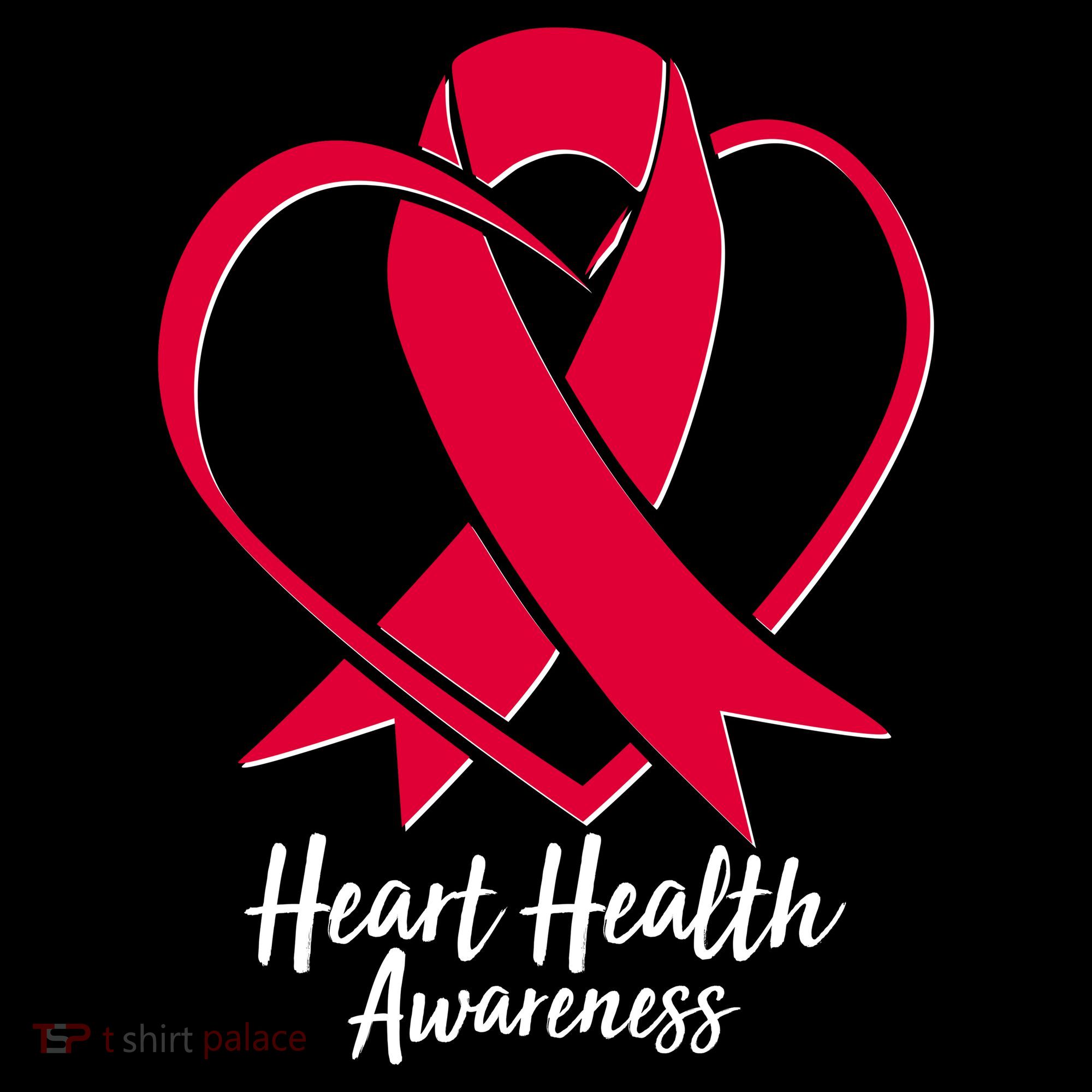 Heart Health Awareness Ribbon Coaster