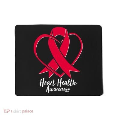 Heart Health Awareness Ribbon Mousepad