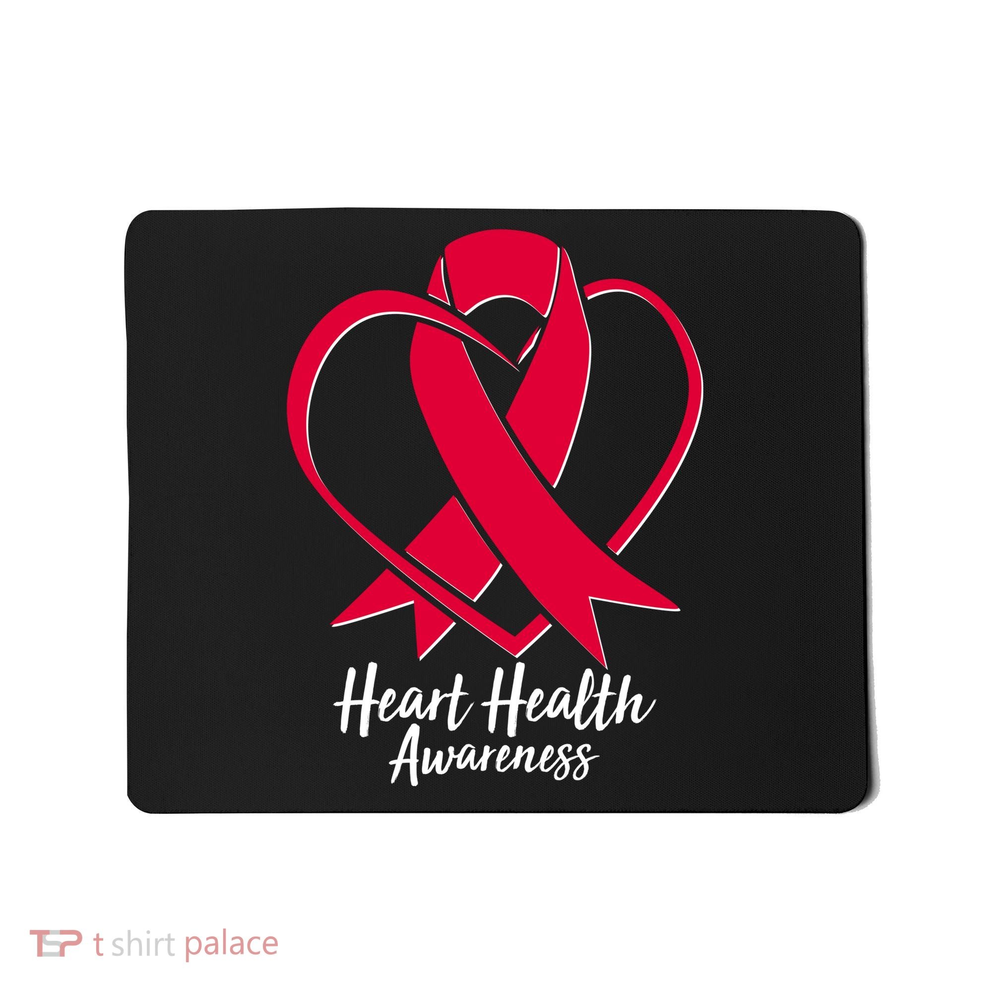 Heart Health Awareness Ribbon Mousepad