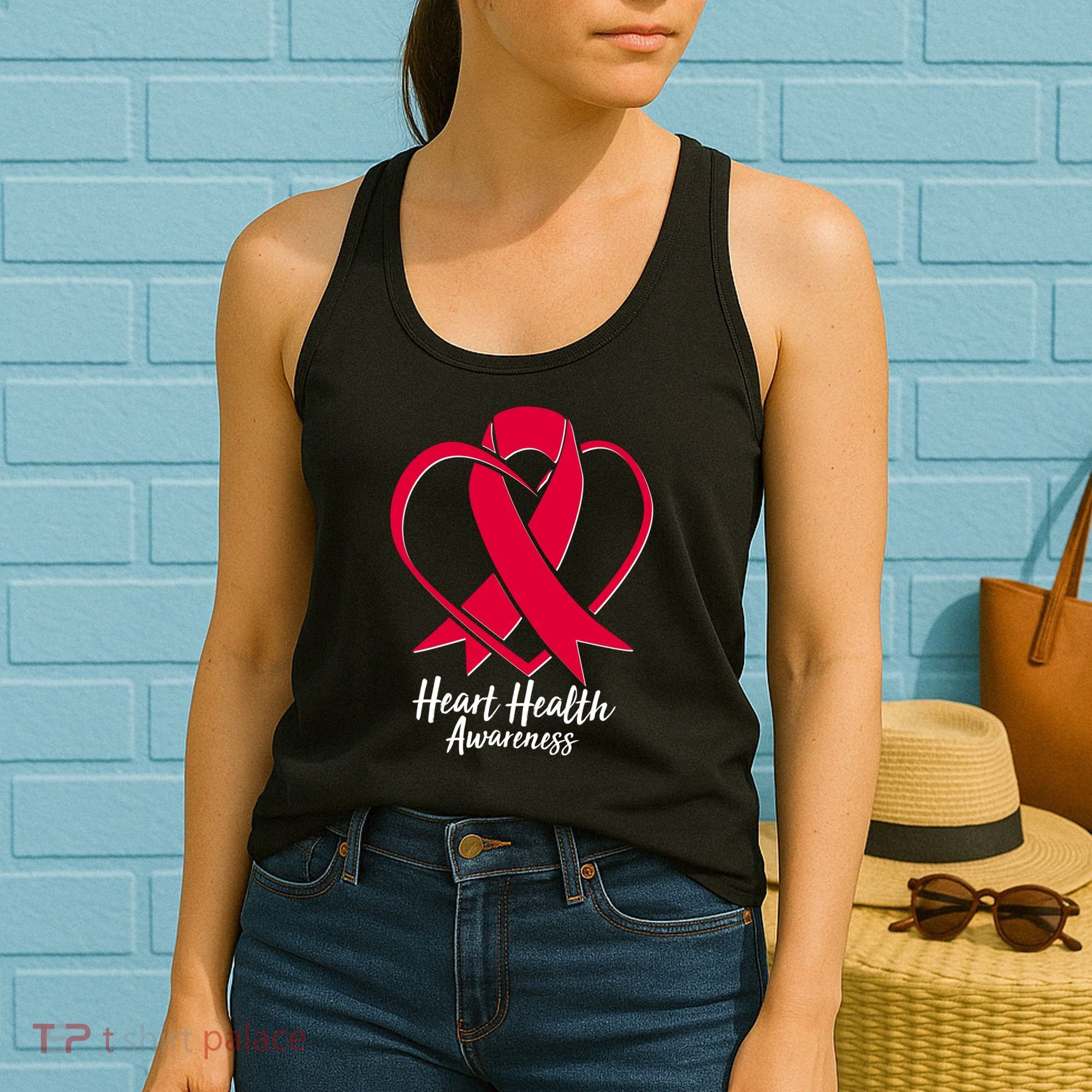 Heart Health Awareness Ribbon Women's Tank Top