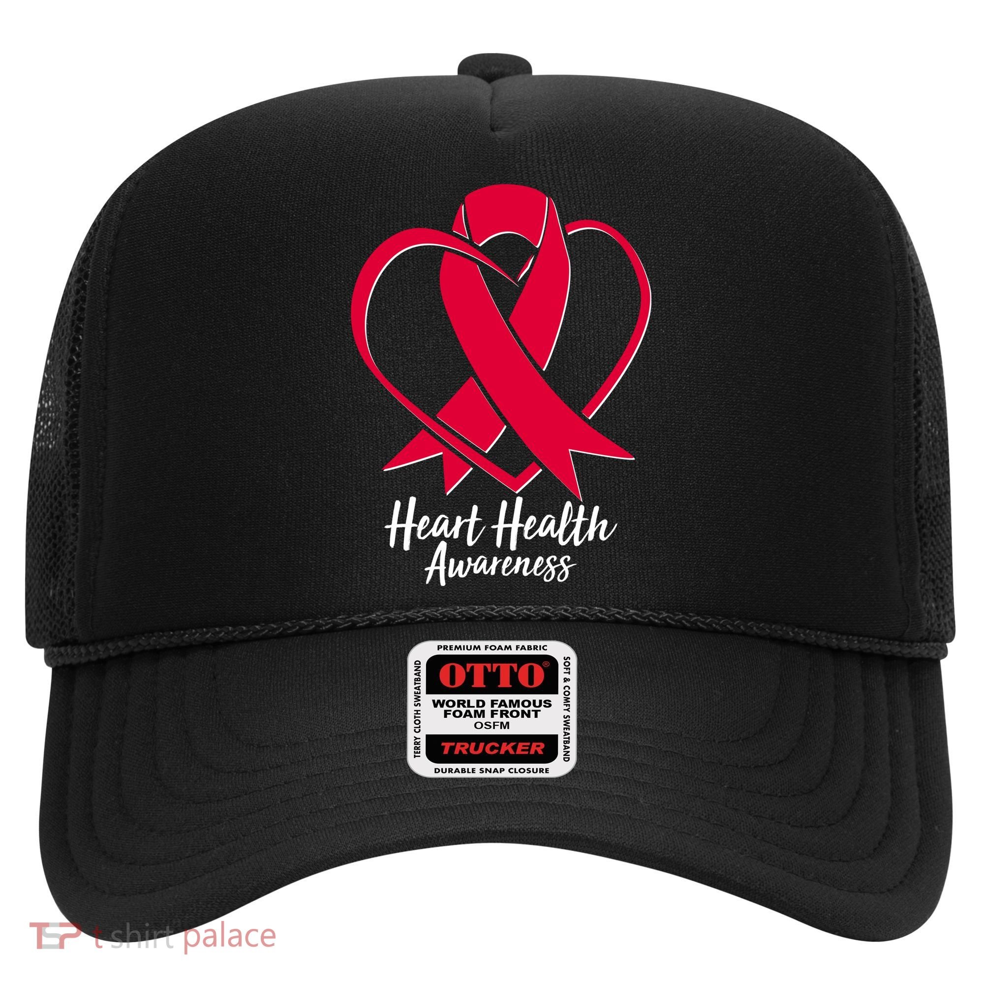 Heart Health Awareness Ribbon Hat