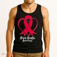 Heart Health Awareness Ribbon Tank Top thumb 3