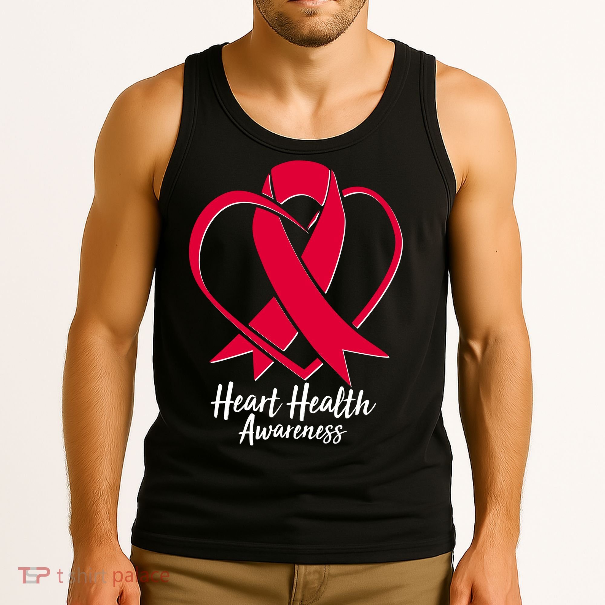 Heart Health Awareness Ribbon Tank Top