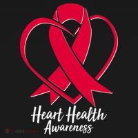Heart Health Awareness Ribbon Women's Long Sleeve Shirt thumb 2