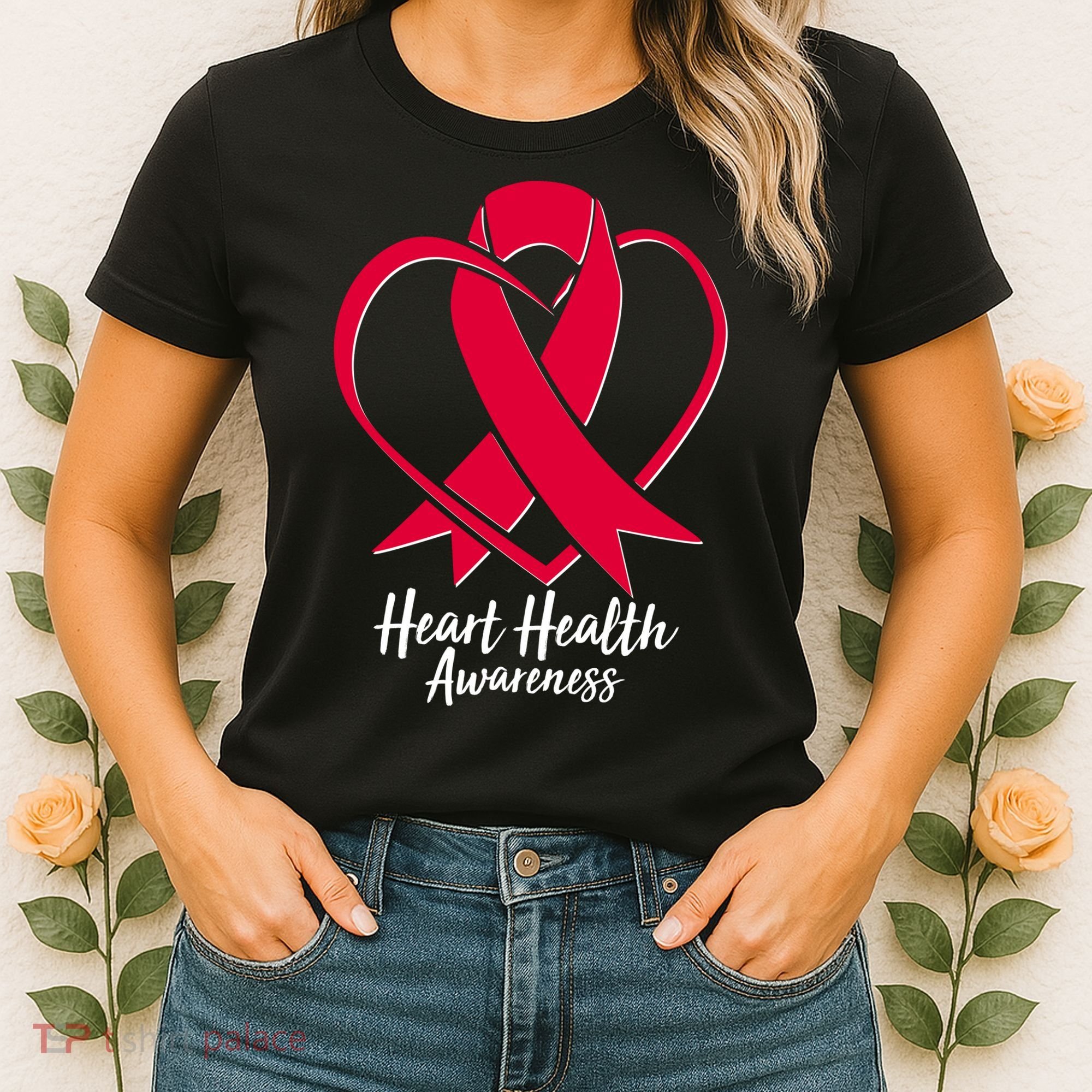 Heart Health Awareness Ribbon Women's T-Shirt