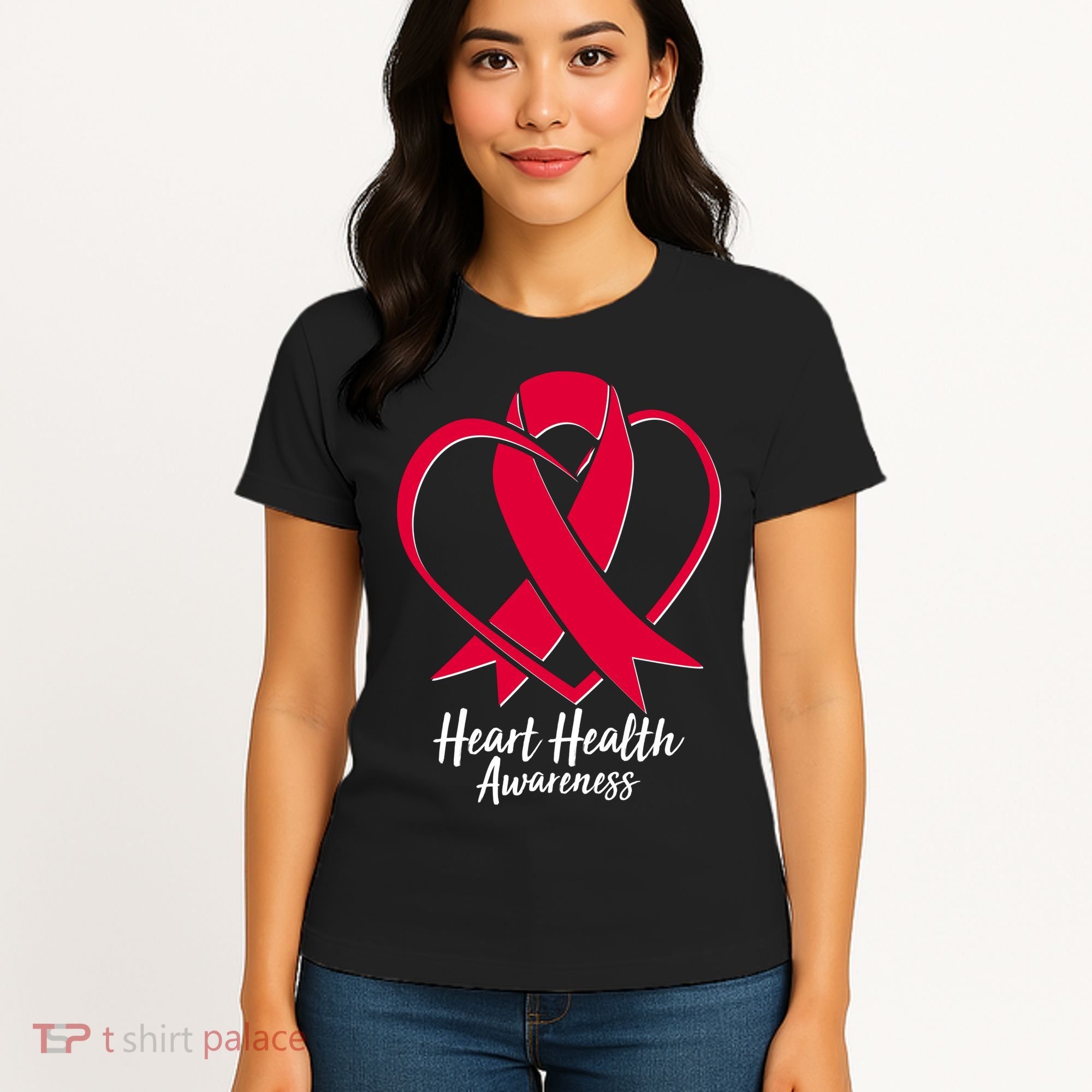 Heart Health Awareness Ribbon Women's T-Shirt