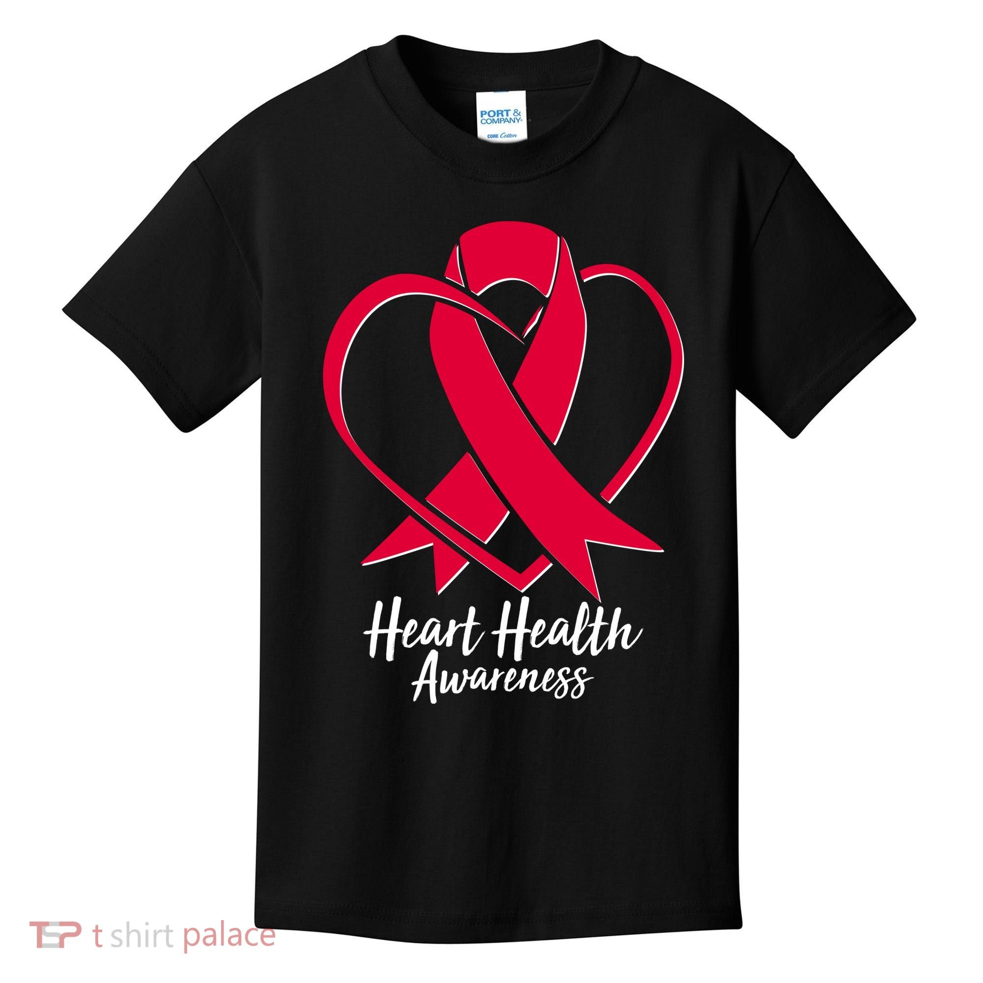 Heart Health Awareness Ribbon Kids T-Shirt