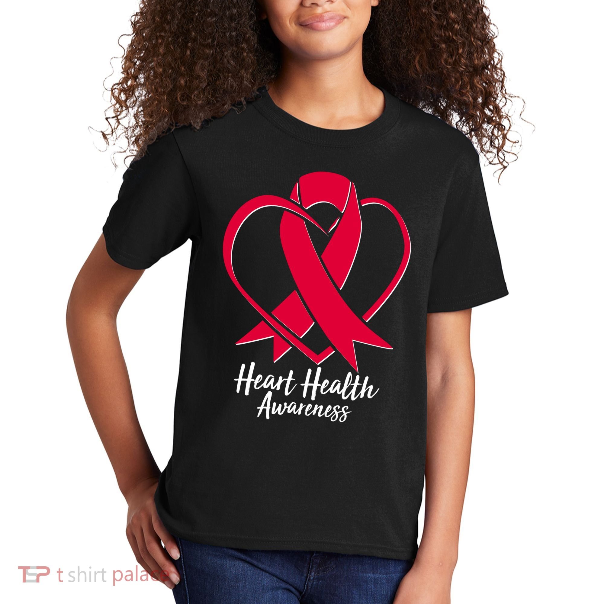 Heart Health Awareness Ribbon Kids T-Shirt