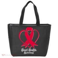 Heart Health Awareness Ribbon Tote Bag thumb 0
