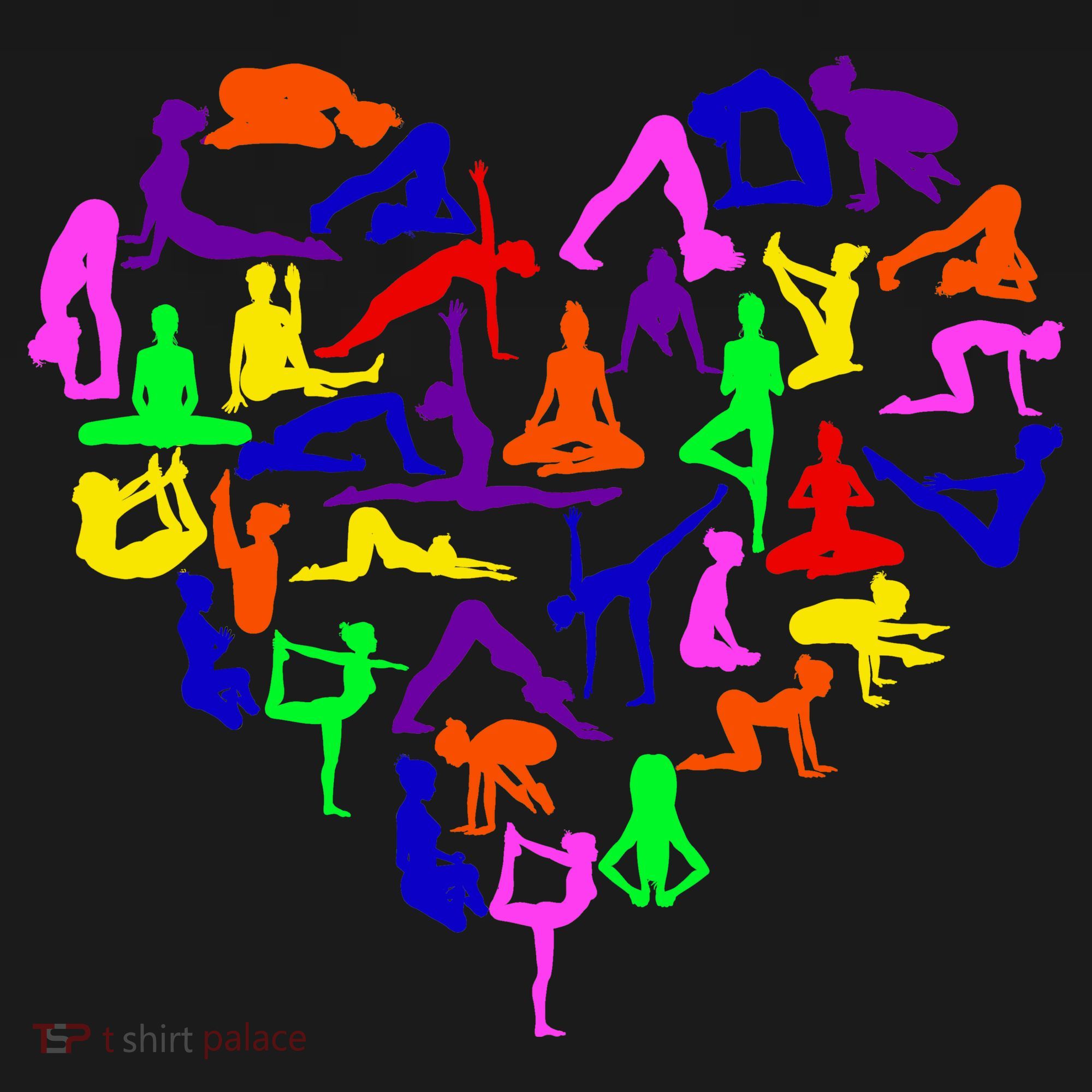Heart Made Up Of YOGA Positions Hoodie