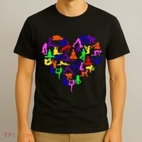 Heart Made Up Of YOGA Positions T-Shirt thumb 3