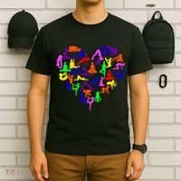 Heart Made Up Of YOGA Positions T-Shirt thumb 6
