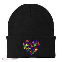 Heart Made Up Of YOGA Positions Beanie thumb 0