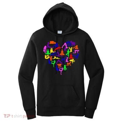 Heart Made Up Of YOGA Positions Women's Hoodie