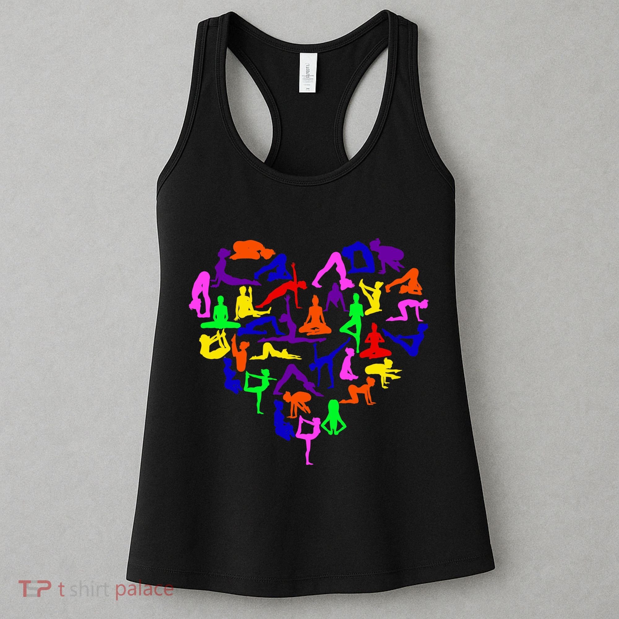 Heart Made Up Of YOGA Positions Women's Tank Top