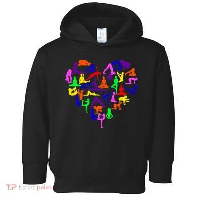 Heart Made Up Of YOGA Positions Toddler Hoodie