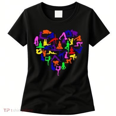 Heart Made Up Of YOGA Positions Women's T-Shirt