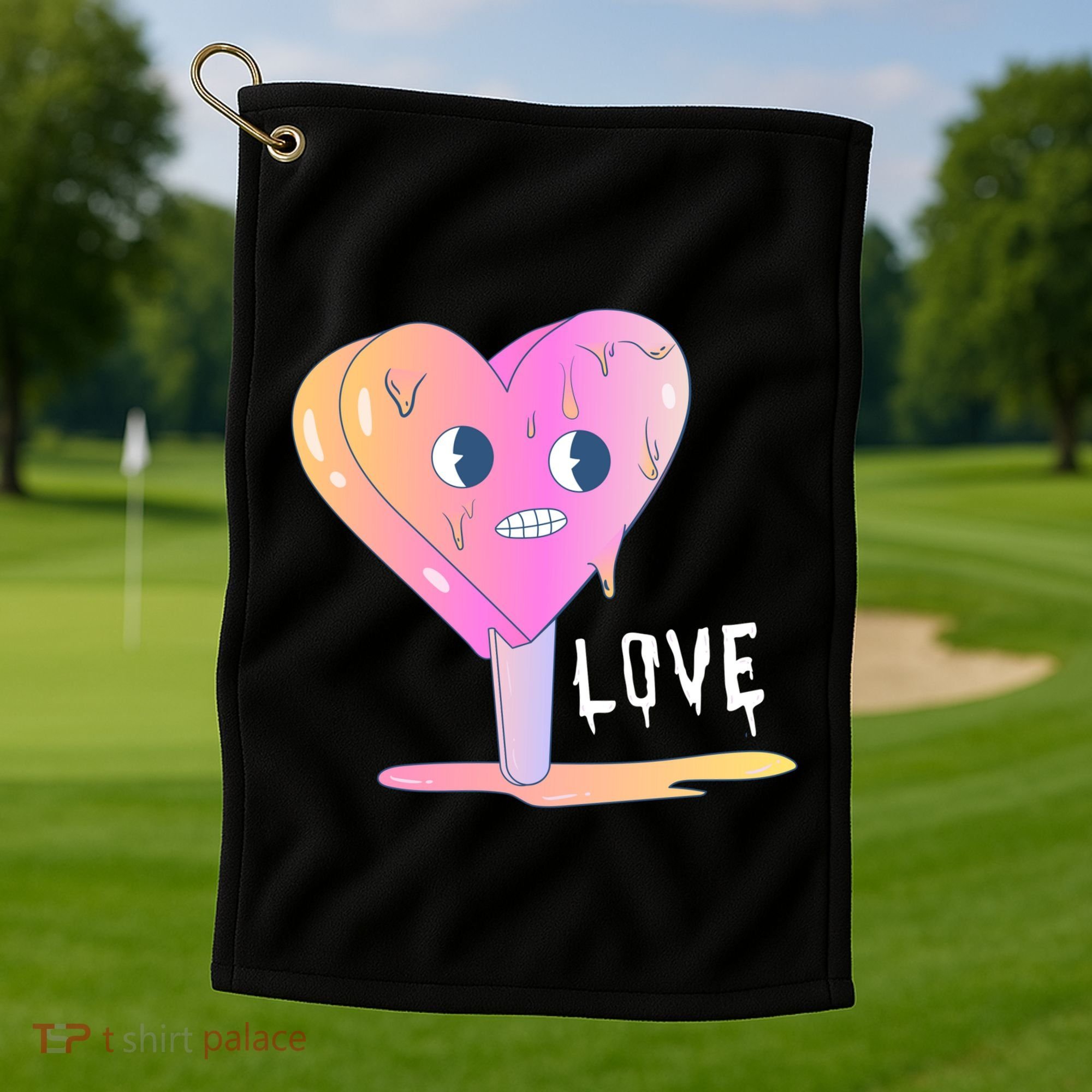 Heart Melting Popsicle Love Golf Towel