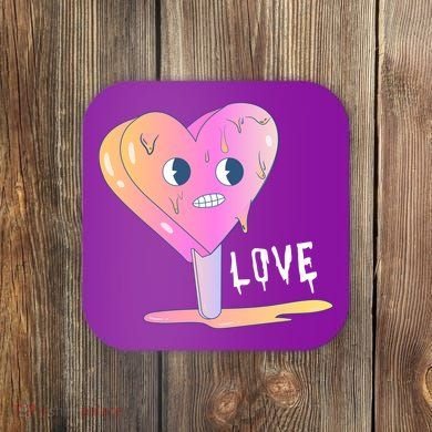 Heart Melting Popsicle Love Coaster