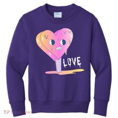 Heart Melting Popsicle Love Kids Sweatshirt