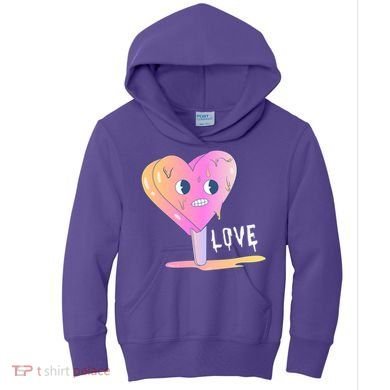 Heart Melting Popsicle Love Kids Hoodie