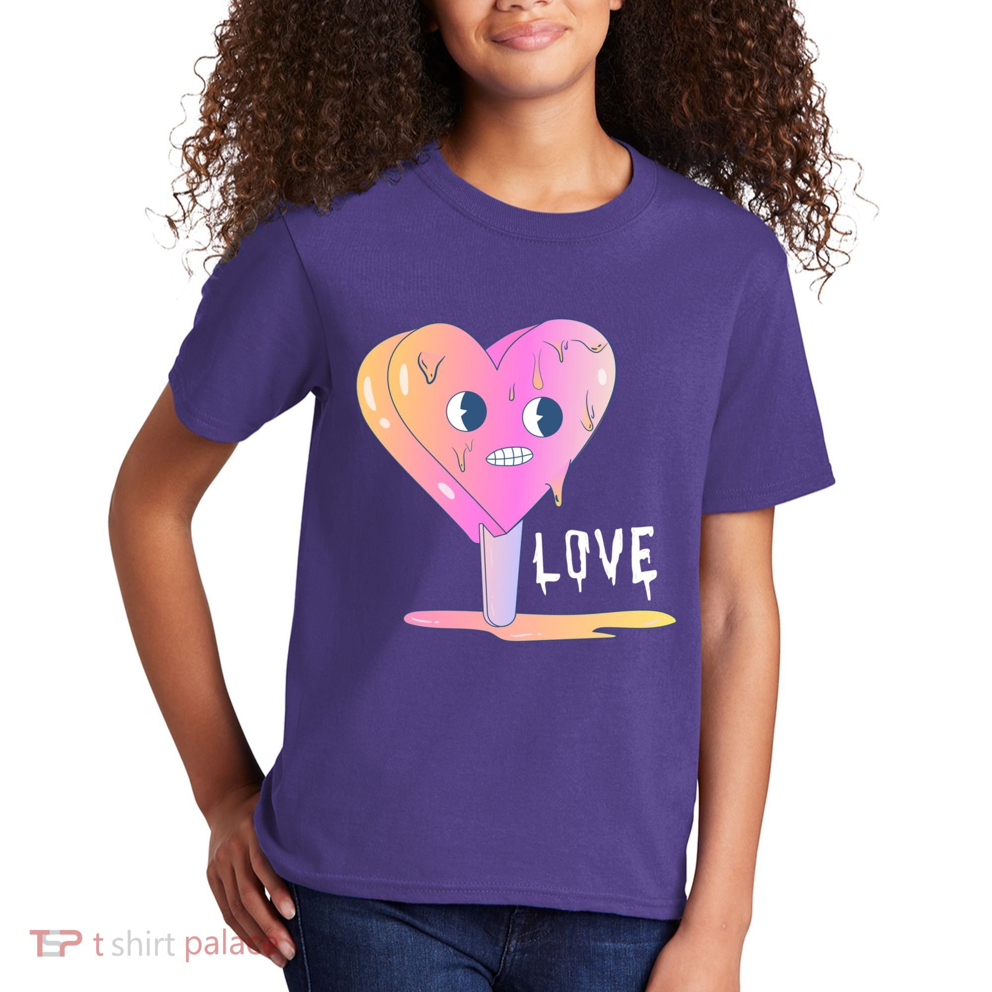 Heart Melting Popsicle Love Kids T-Shirt