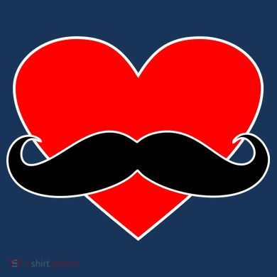 Heart Mustache Funny Valentine's Day Logo Yupoong Adult 5-Panel Trucker Hat