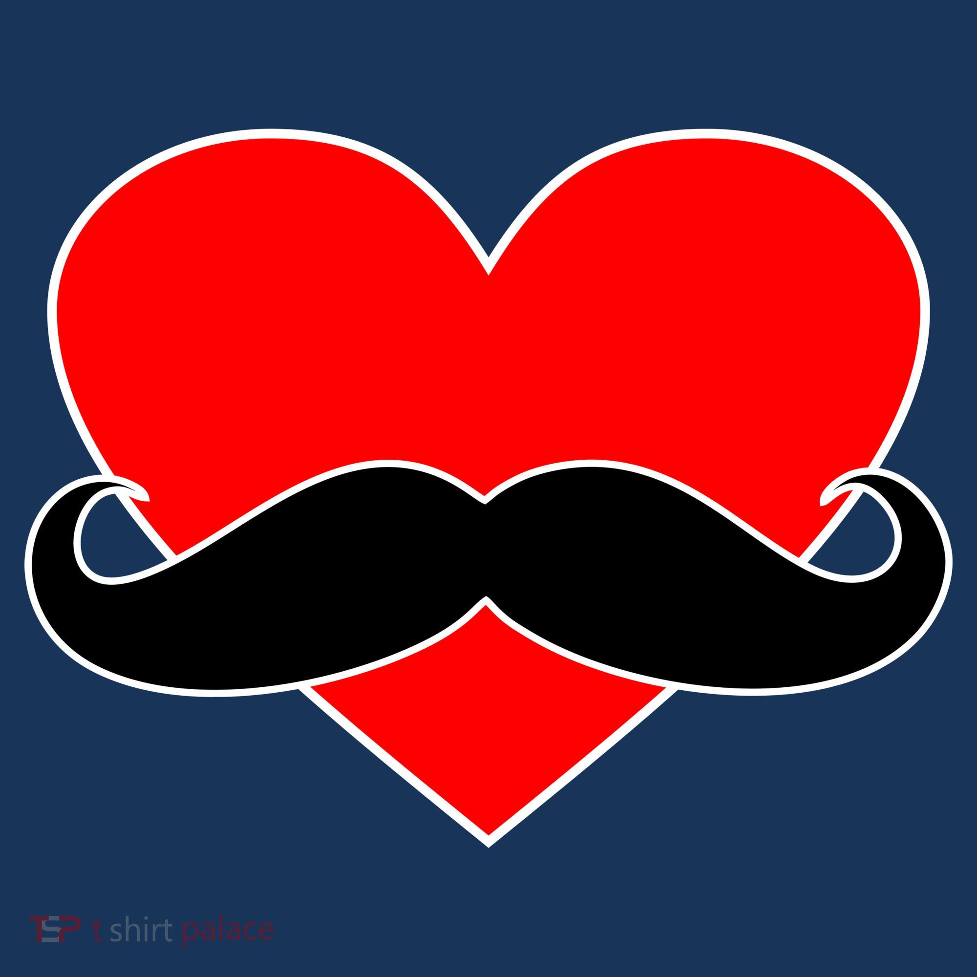 Heart Mustache Funny Valentine's Day Logo Visor