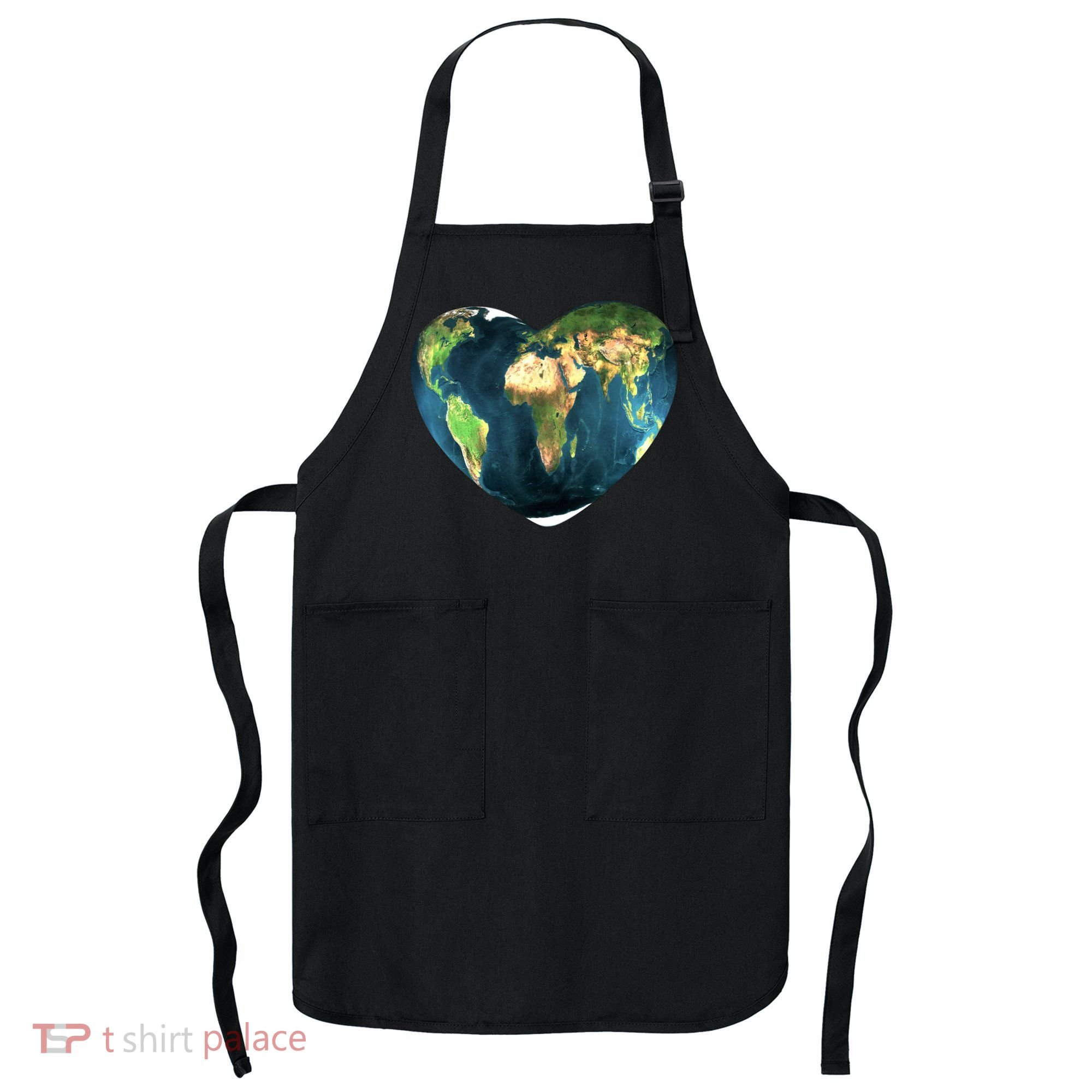 Heart Of The World Love Earth Apron