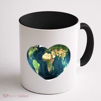 Heart Of The World Love Earth Coffee Mug thumb 1