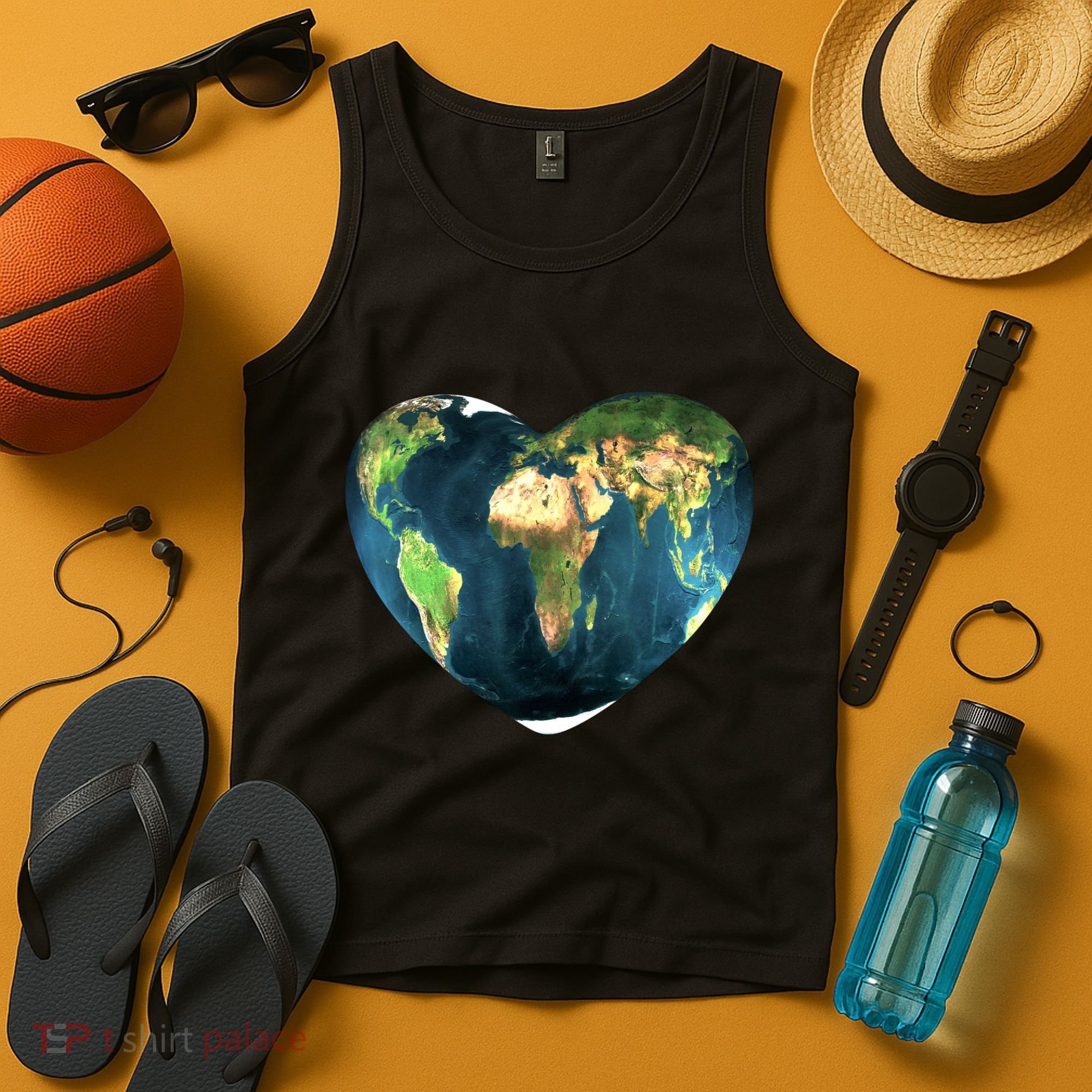 Heart Of The World Love Earth Tank Top