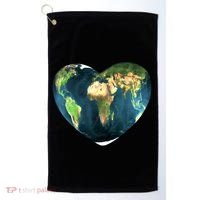 Heart Of The World Love Earth Golf Towel thumb 0