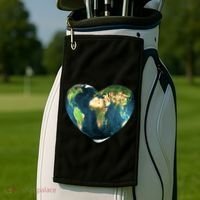 Heart Of The World Love Earth Golf Towel thumb 2