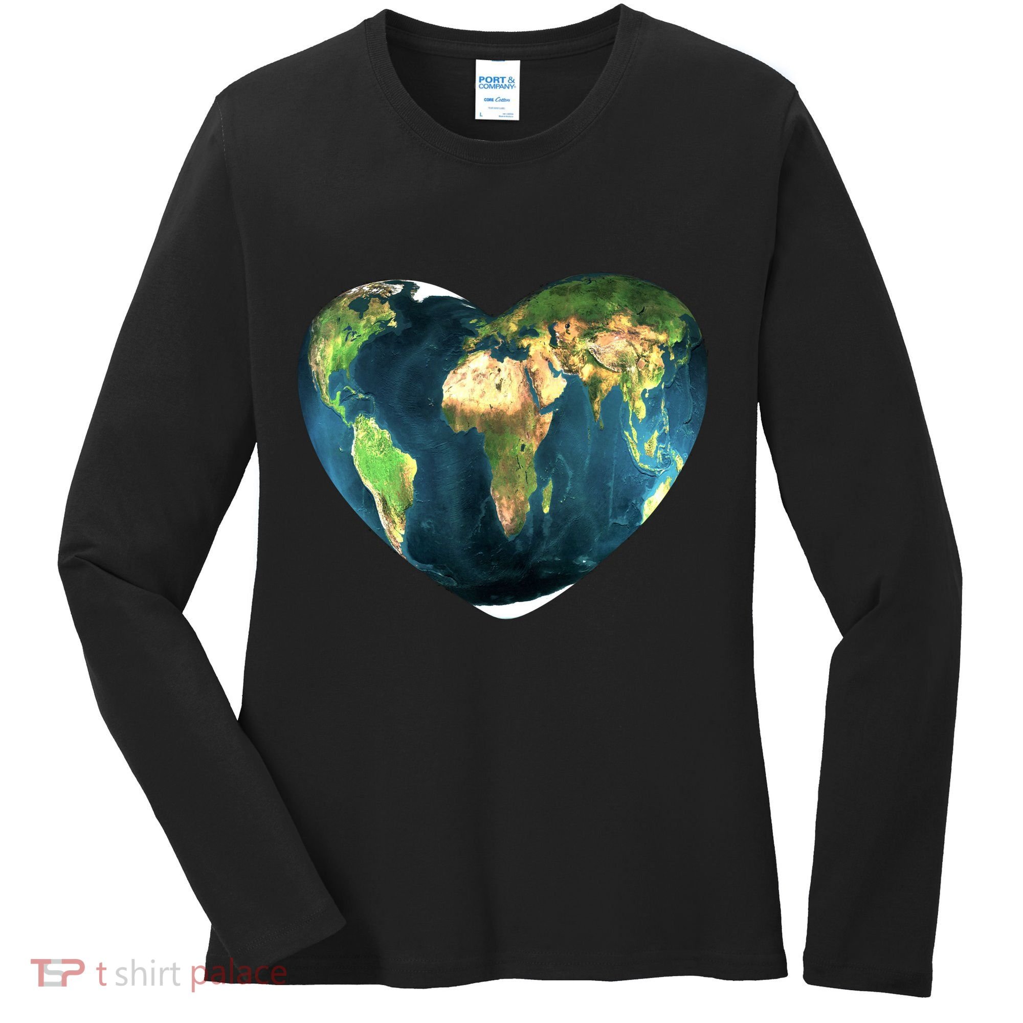 Heart Of The World Love Earth Women's Long Sleeve Shirt