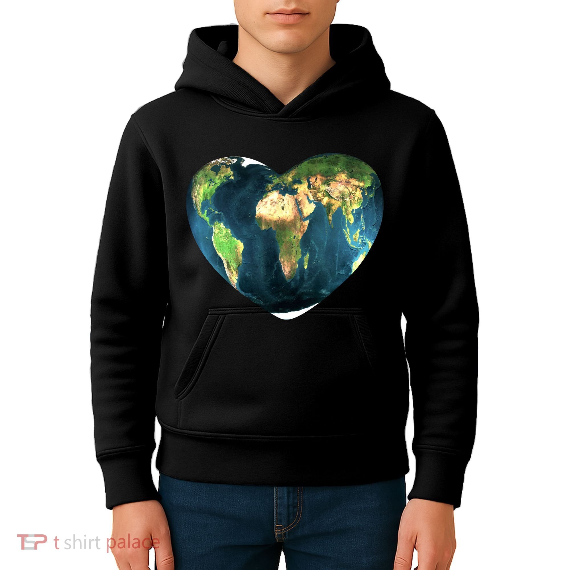 Heart Of The World Love Earth Kids Hoodie