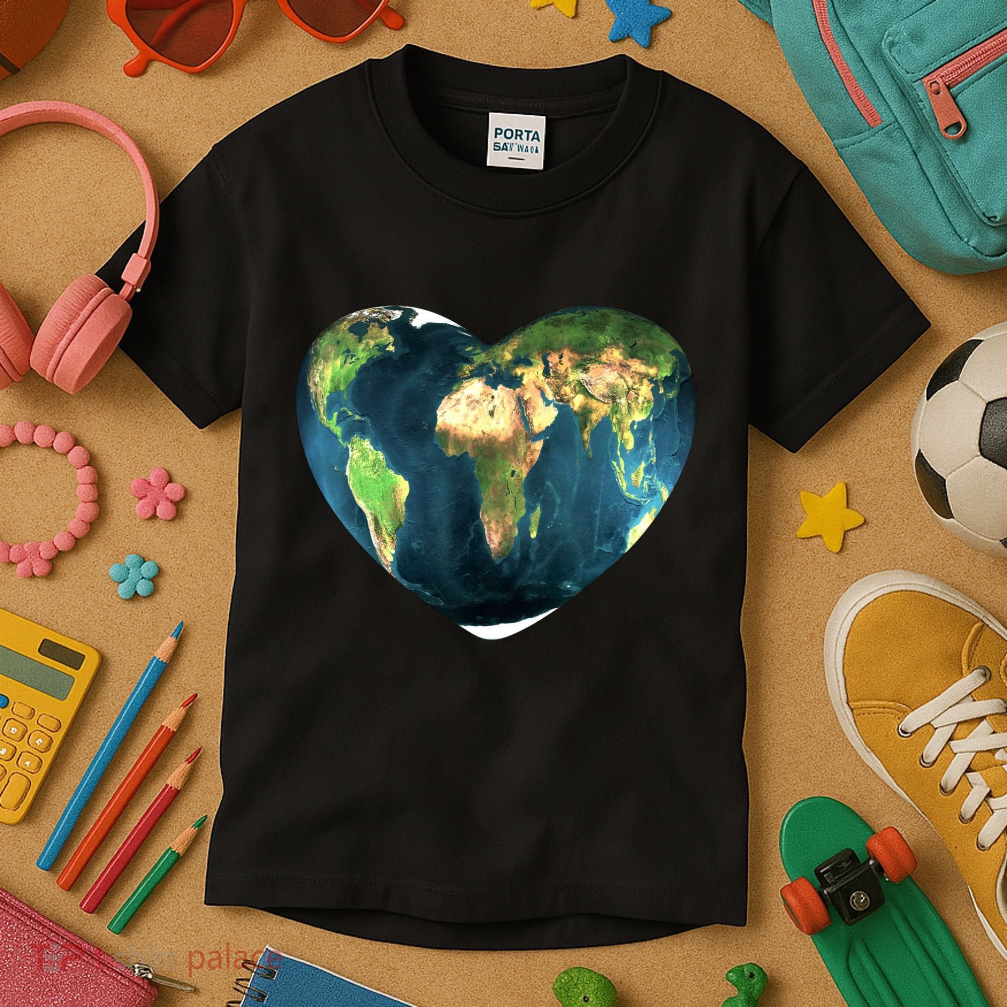 Heart Of The World Love Earth Kids T-Shirt