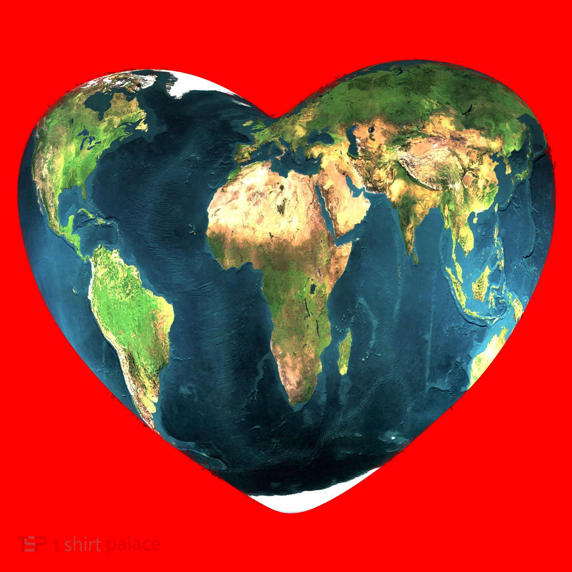 Heart Of The World Love Earth Santa Hat