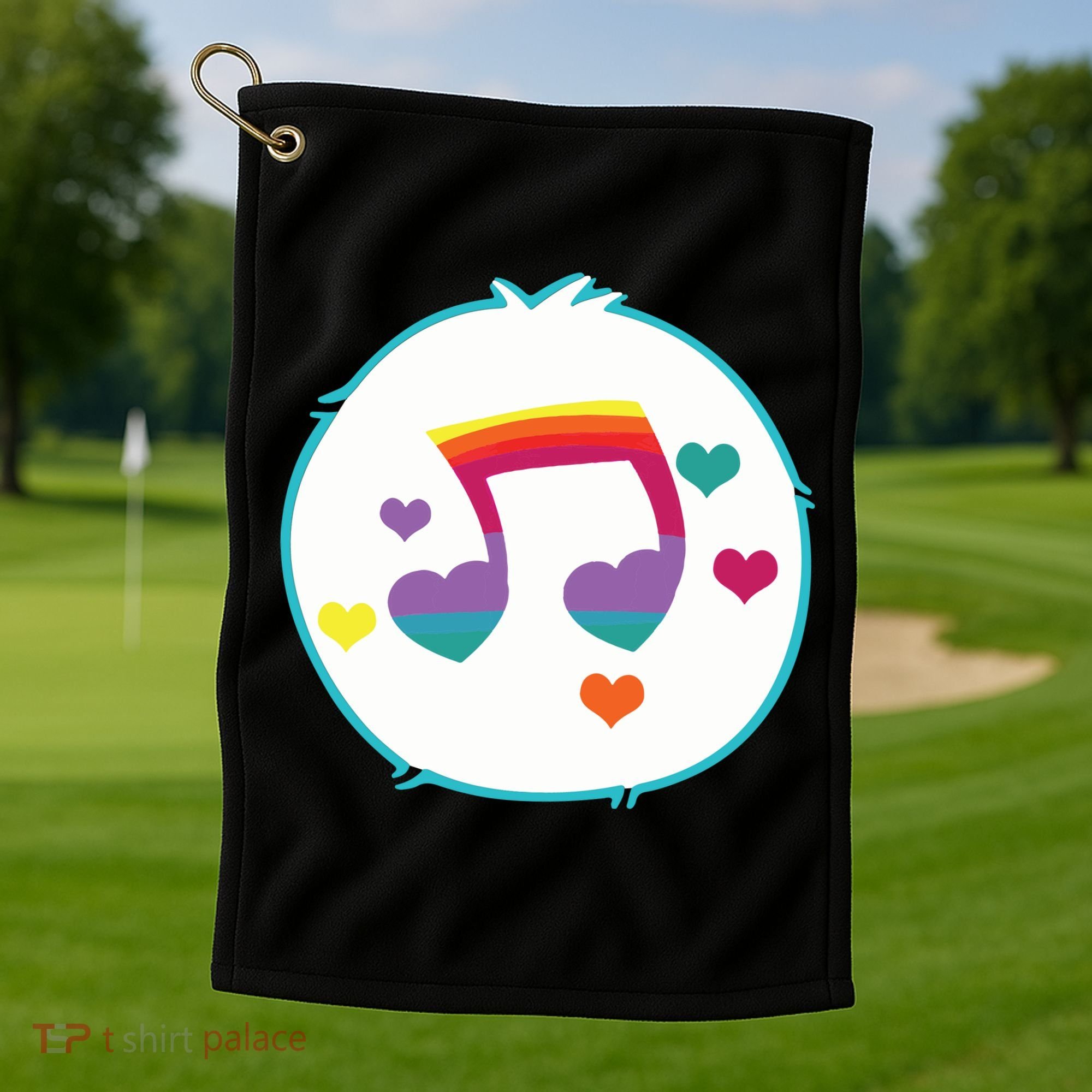 Heart Song Bear Halloween Costume Golf Towel