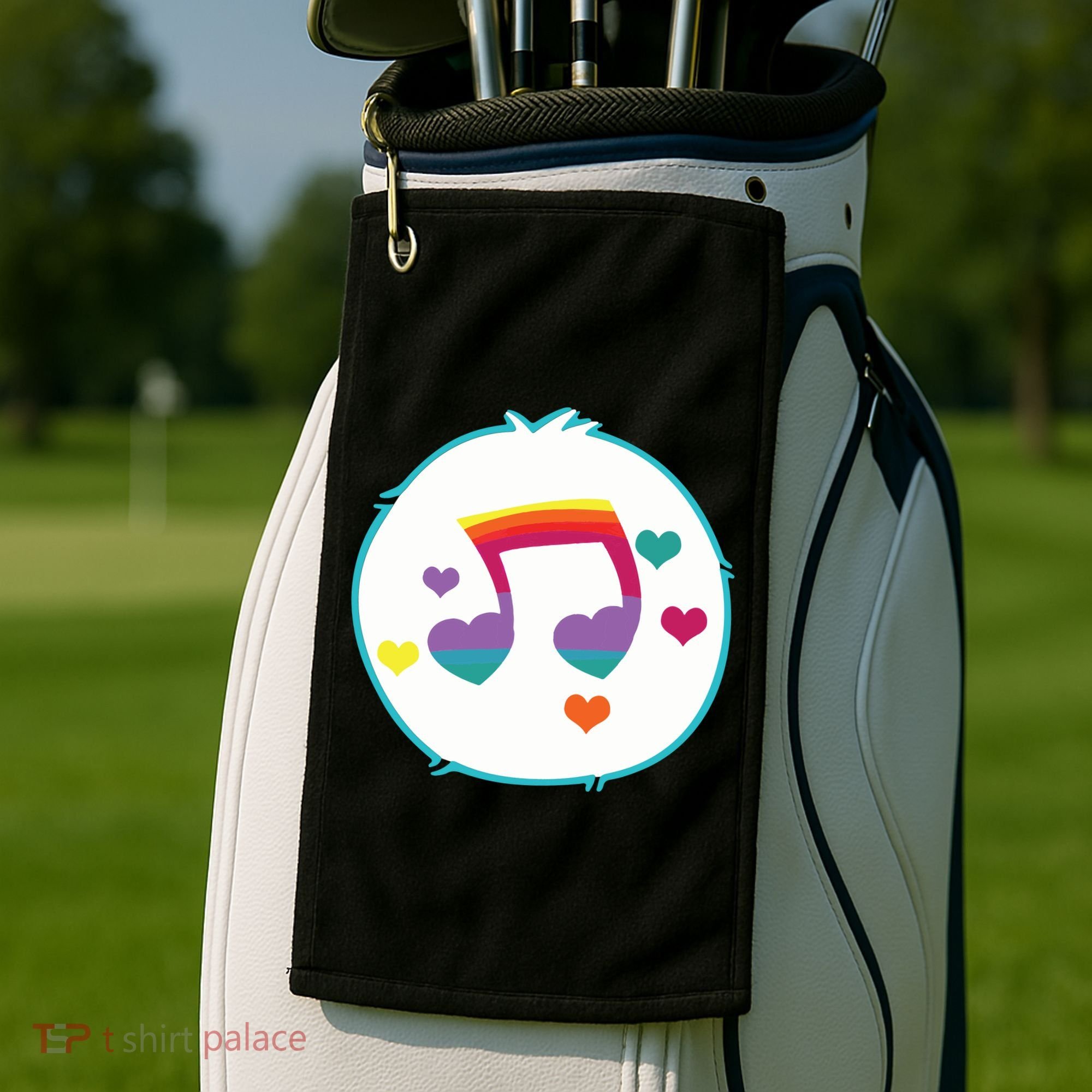 Heart Song Bear Halloween Costume Golf Towel