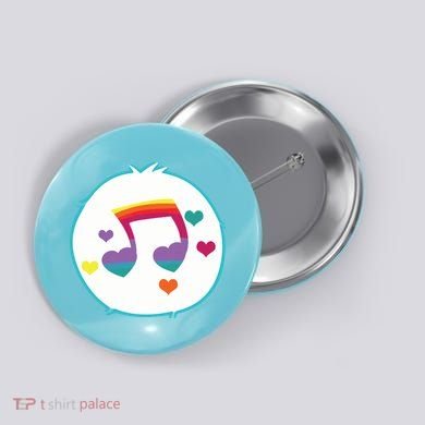 Heart Song Bear Halloween Costume Button