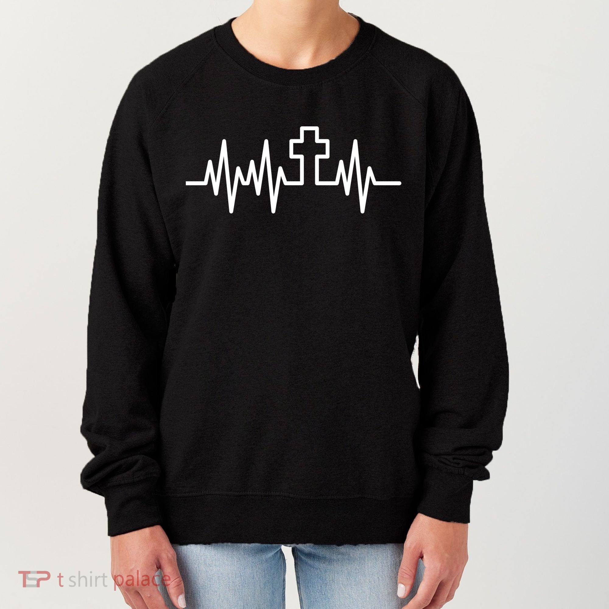 Heartbeat Cross Women's Sweatshirt