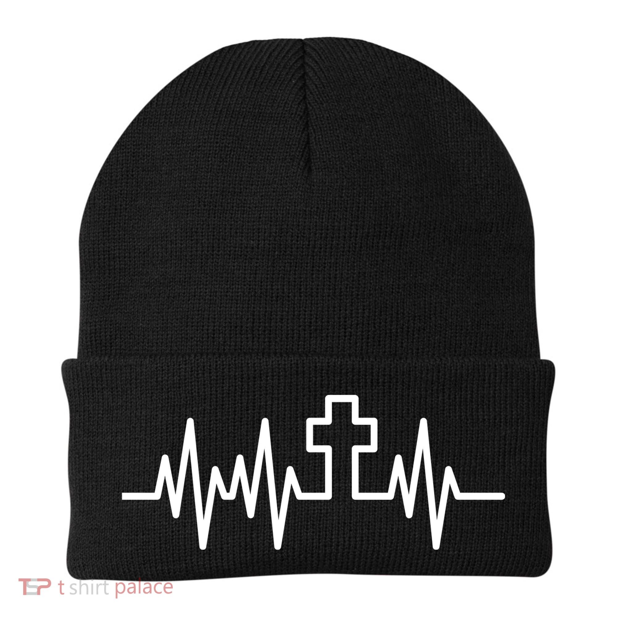 Heartbeat Cross Beanie