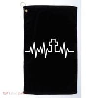 Heartbeat Cross Golf Towel thumb 0