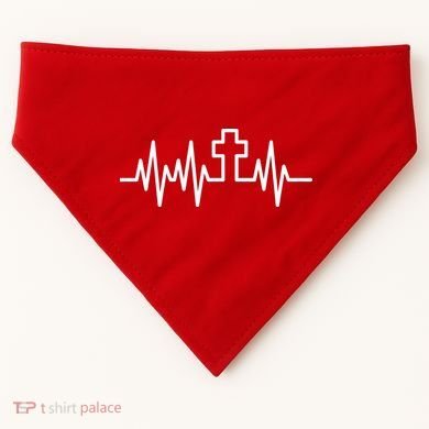 Heartbeat Cross USA-Made Doggie Bandana